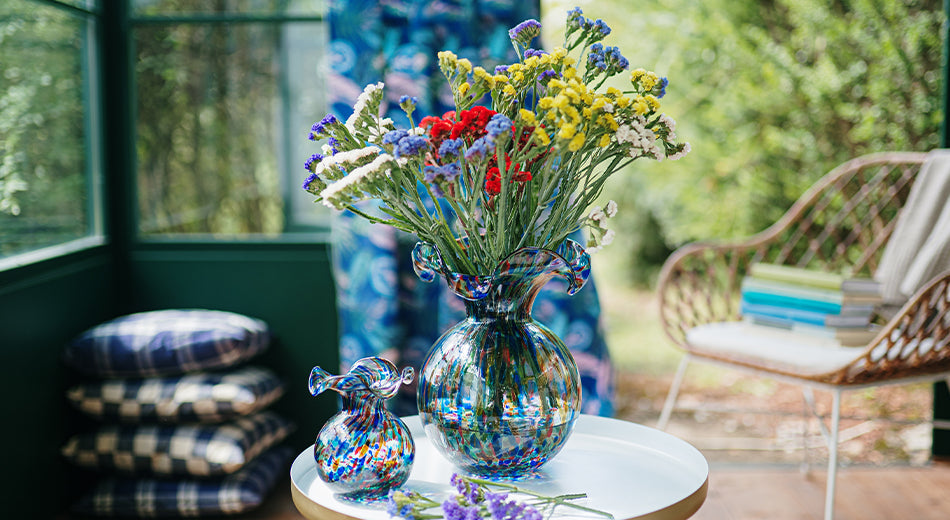 Hibiscus Glass | Hand Blown Vases | Glass Serveware | VIETRI
