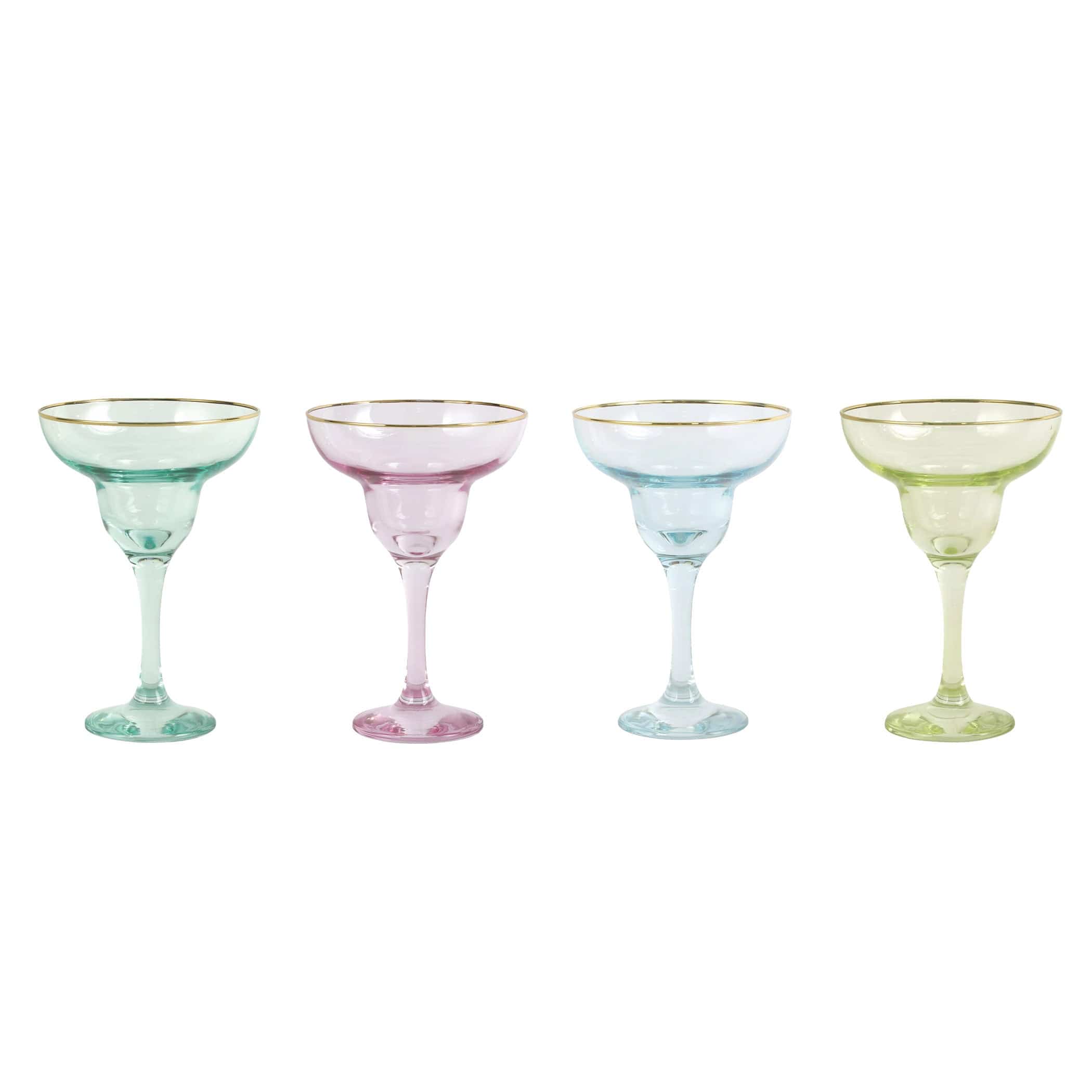 Rainbow Assorted Margarita Glasses - Set of 4 – VIETRI