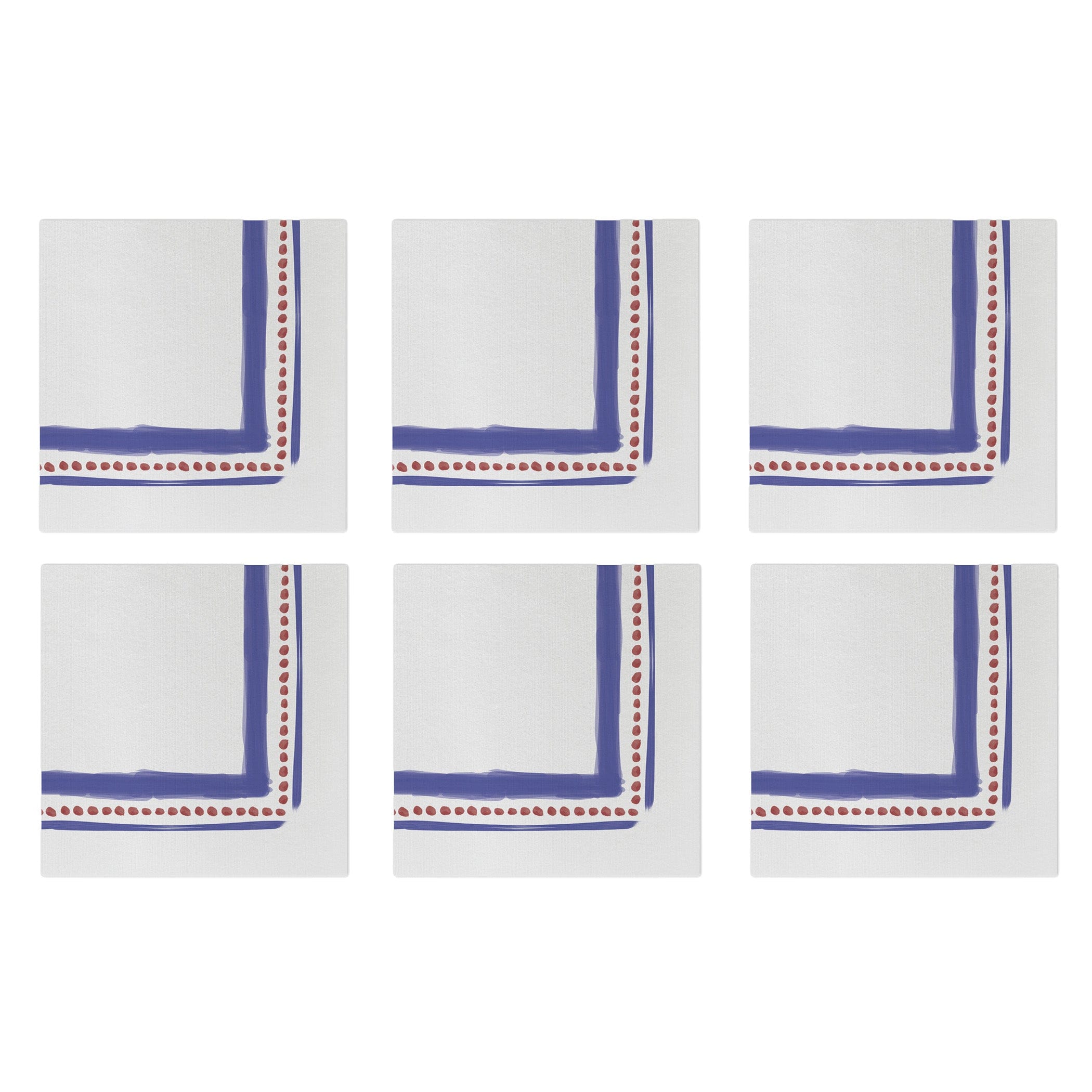 Papersoft Napkins Campagna Blue Cocktail Napkins (Pack of 20) Set of