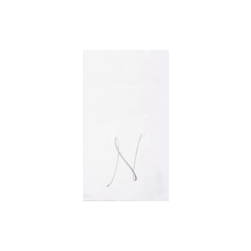 Papersoft Napkins Monogram Guest Towels - N (Pack of 20)