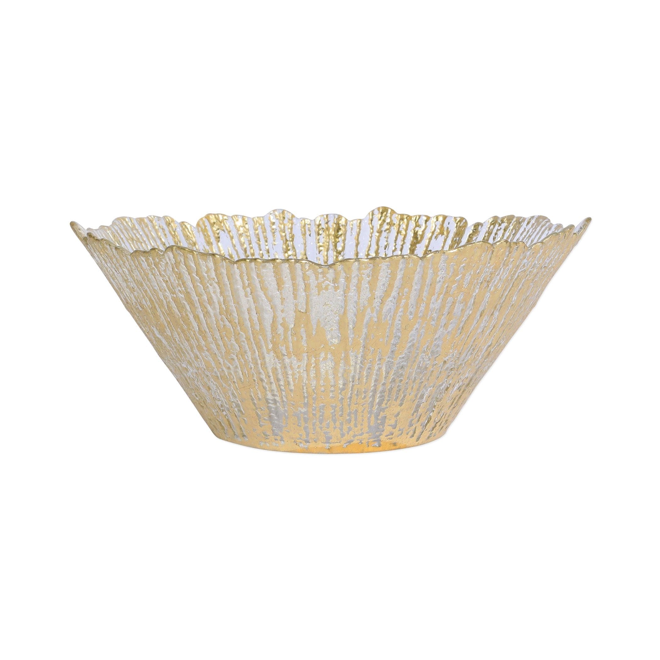 Rufolo Glass Gold Shallow Bowl main image 0