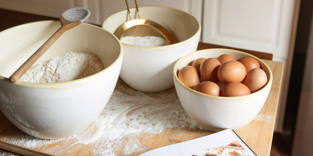 Italian Kitchen handcrafted Italian ceramic mixing bowls and kitchenware.