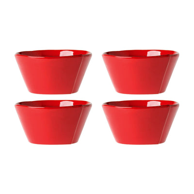 Lastra Red Stacking Cereal Bowls - Set of 4