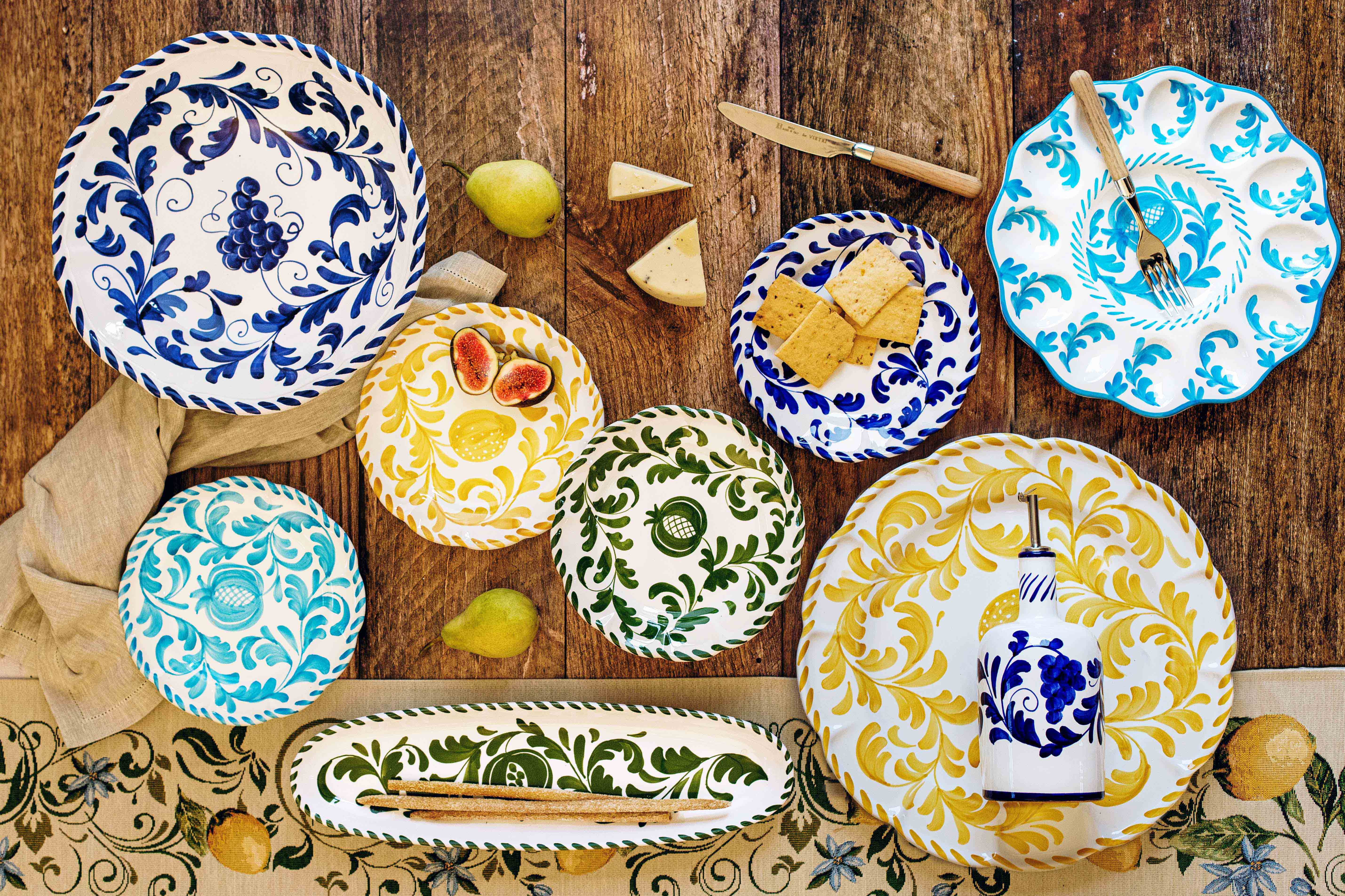 Arezzo Cobalt Olive Oil Bottle | VIETRI