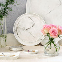 Florentine Wooden Accessories Marble Small Round Tray Alternate View 1