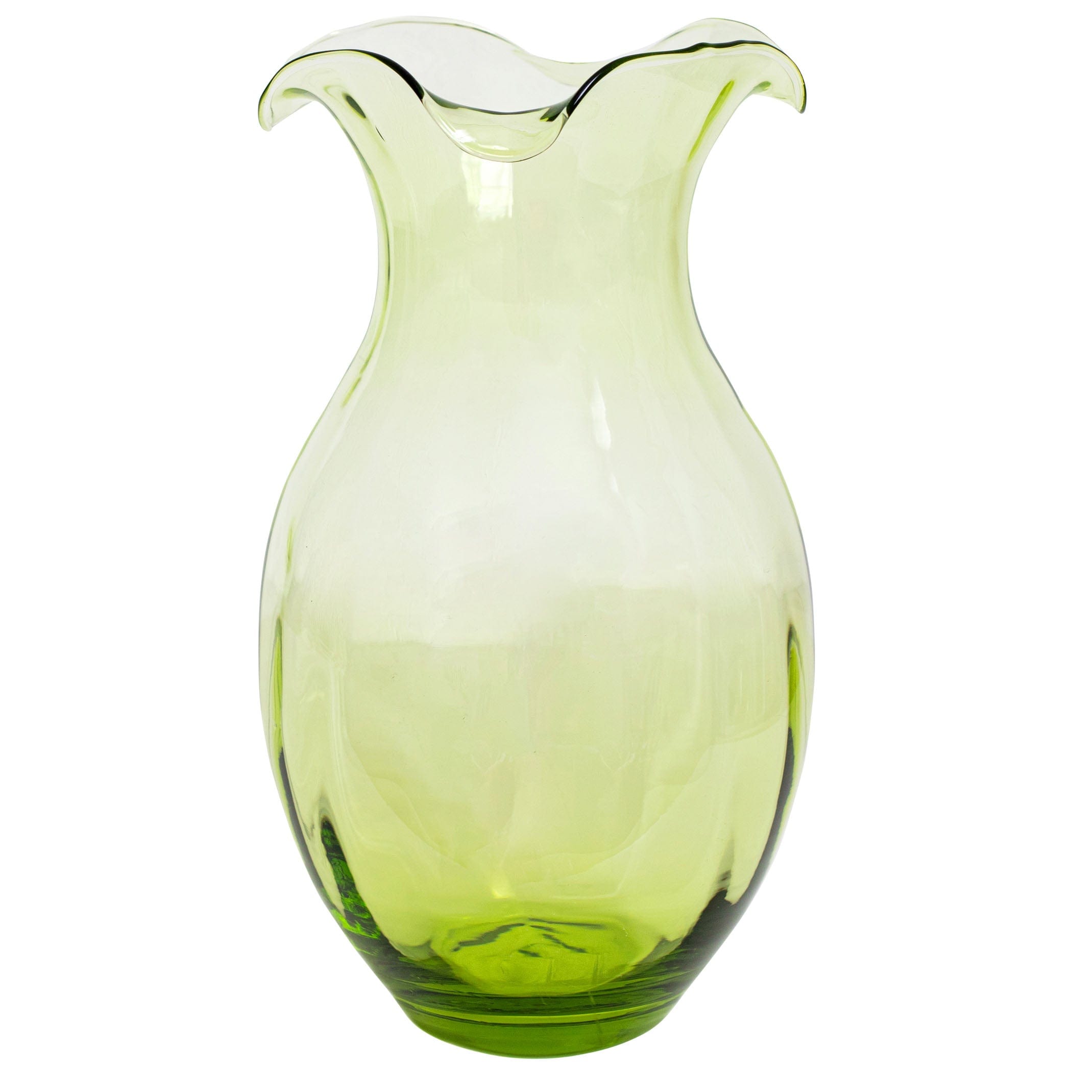 Hibiscus Glass Vertical Fluted Large Vase | VIETRI