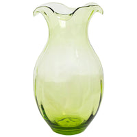 Hibiscus Glass Vertical Fluted Large Vase Alternate View 2