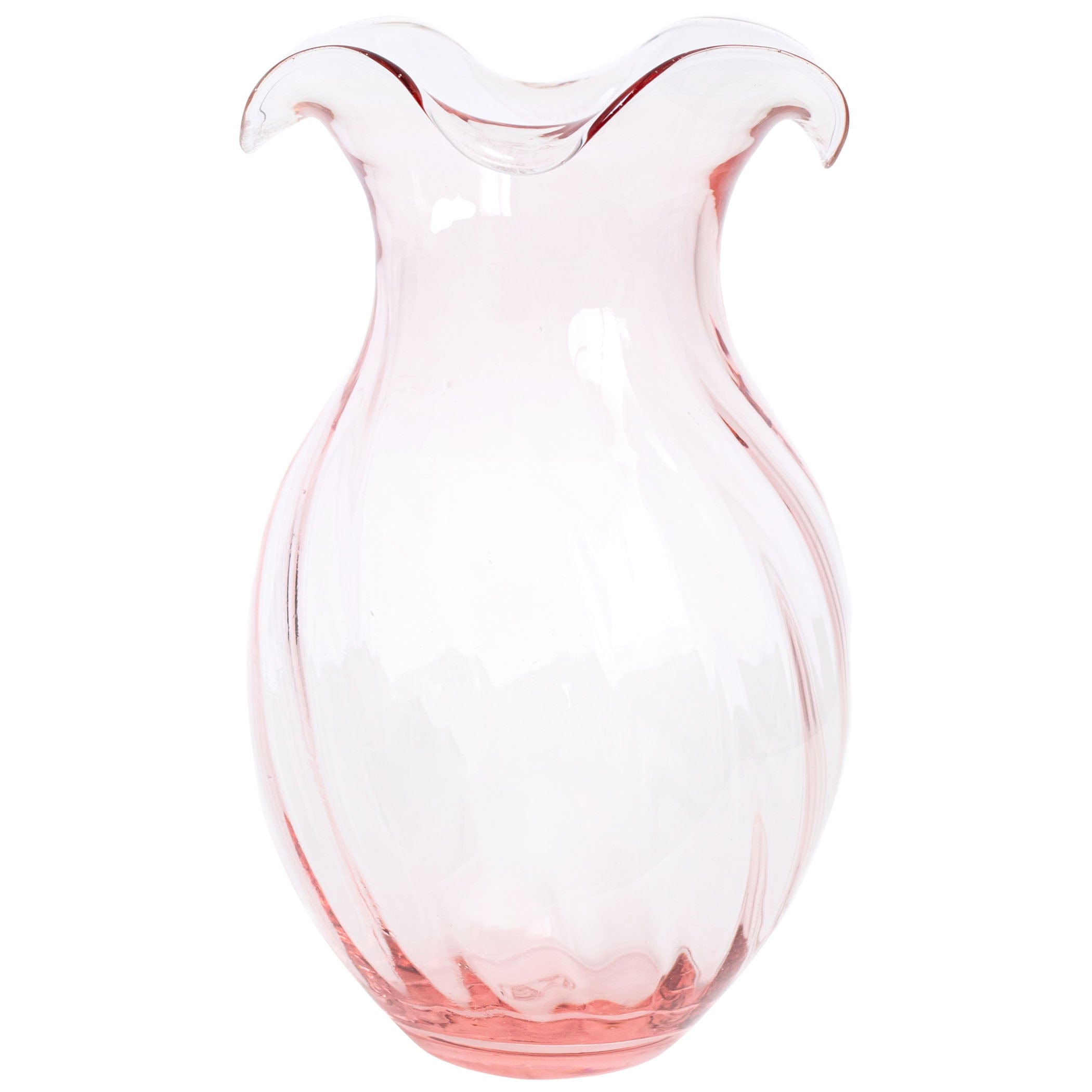 Hibiscus Glass Vertical Fluted Large Vase | VIETRI