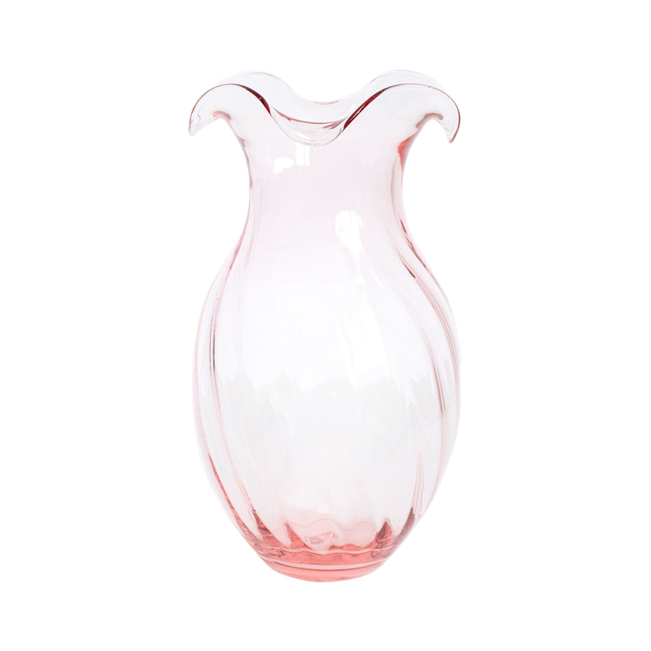 Hibiscus Glass Vertical Fluted Small Vase | VIETRI