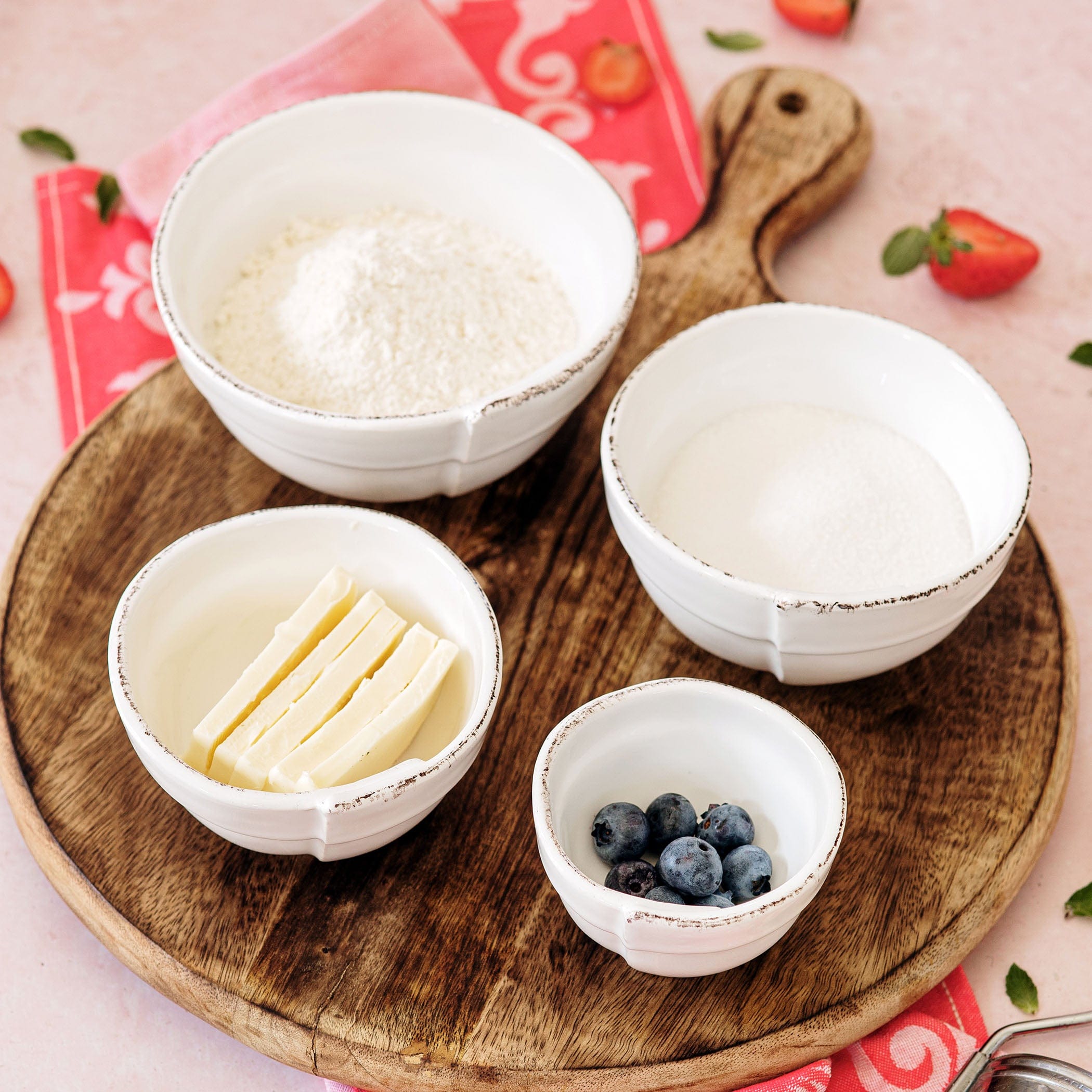 Lastra White Assorted Prepping Bowls - Set of 4 | VIETRI