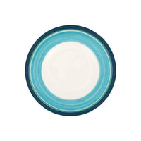 Lisbon Cobalt and Aqua Stripe Salad Plate