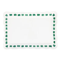 Lisbon Green Stitch Rectangular Platter