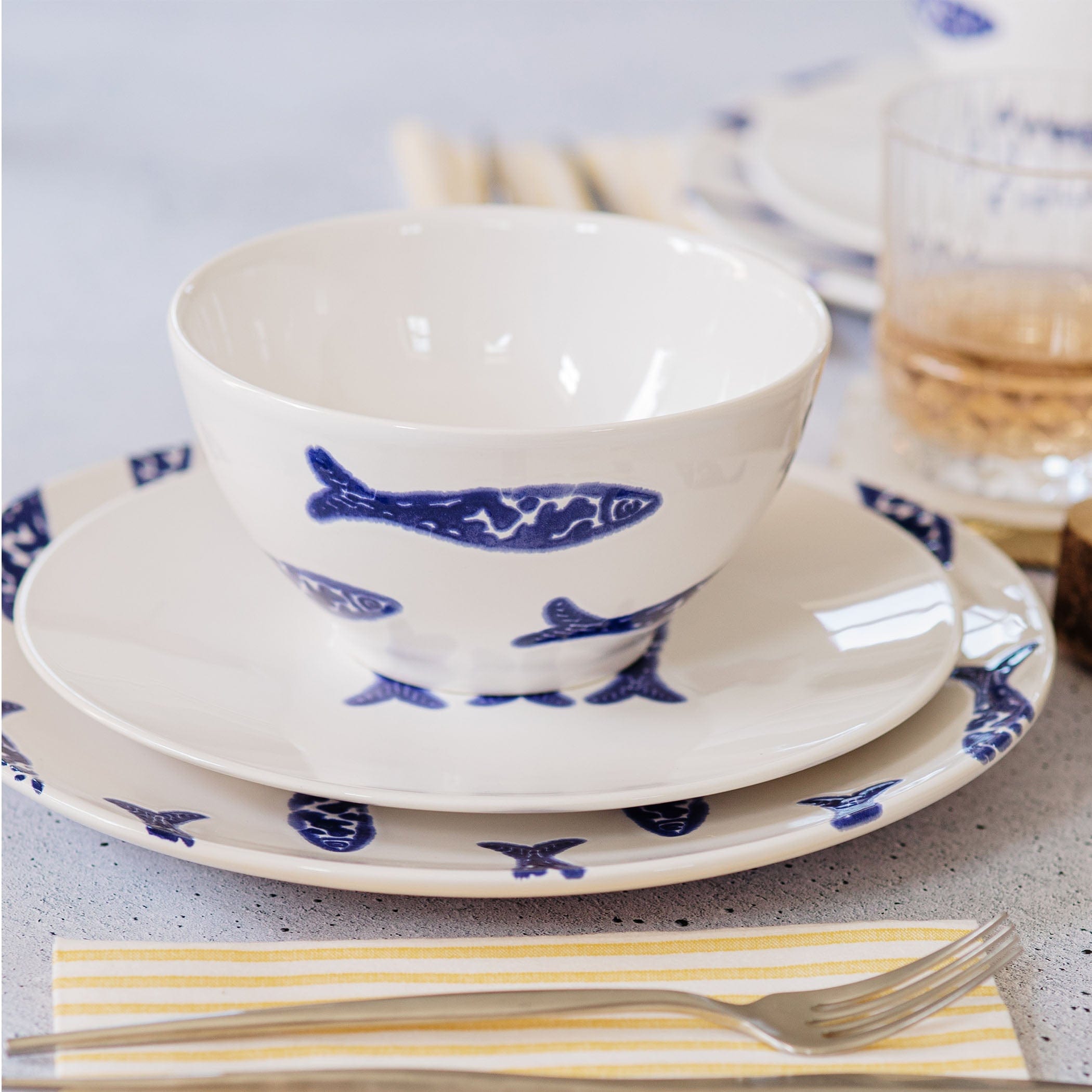 Vietri Santorini Minnows Cereal Bowl - Thumbnail 4