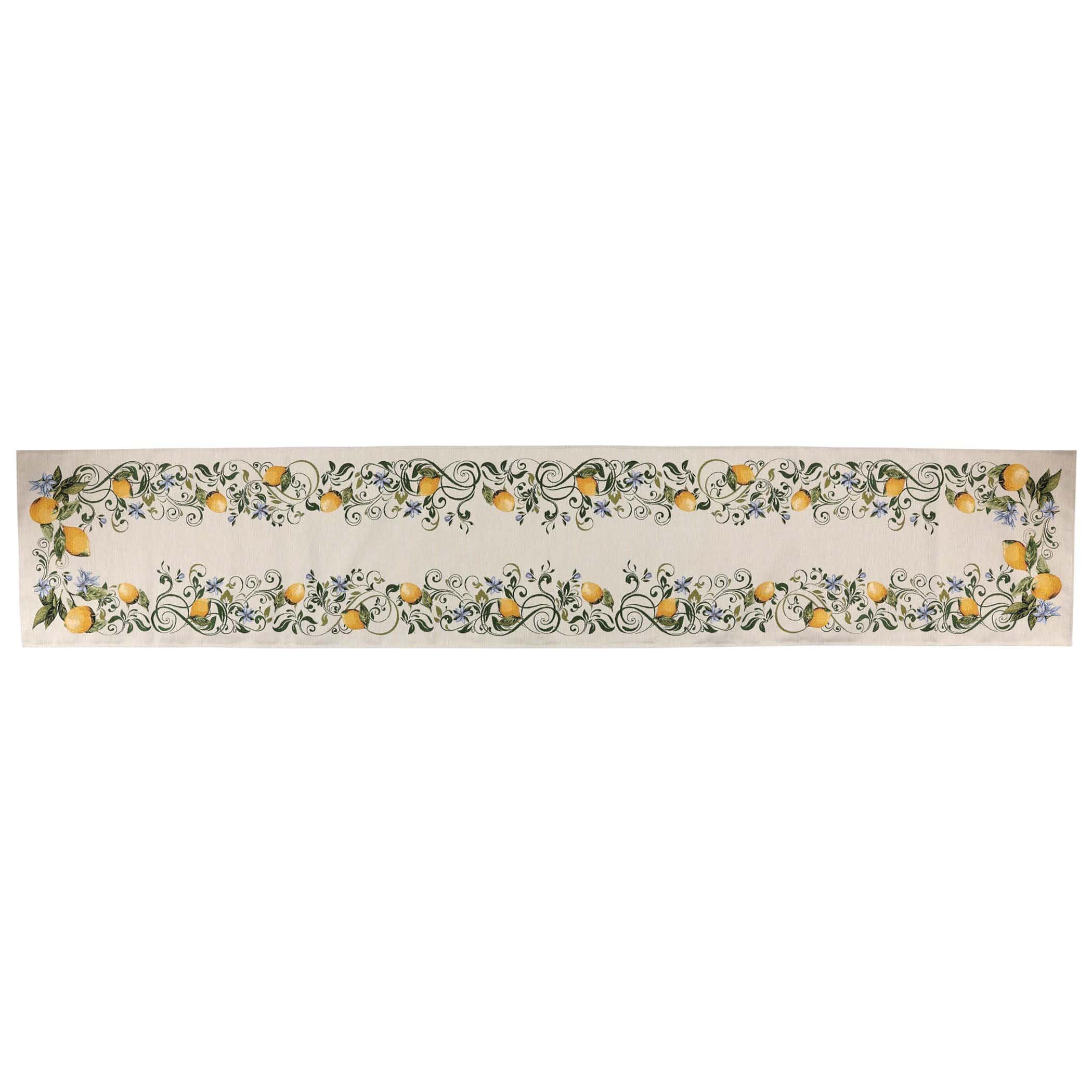 Tavola Lemons Runner with Blue Flowers – VIETRI