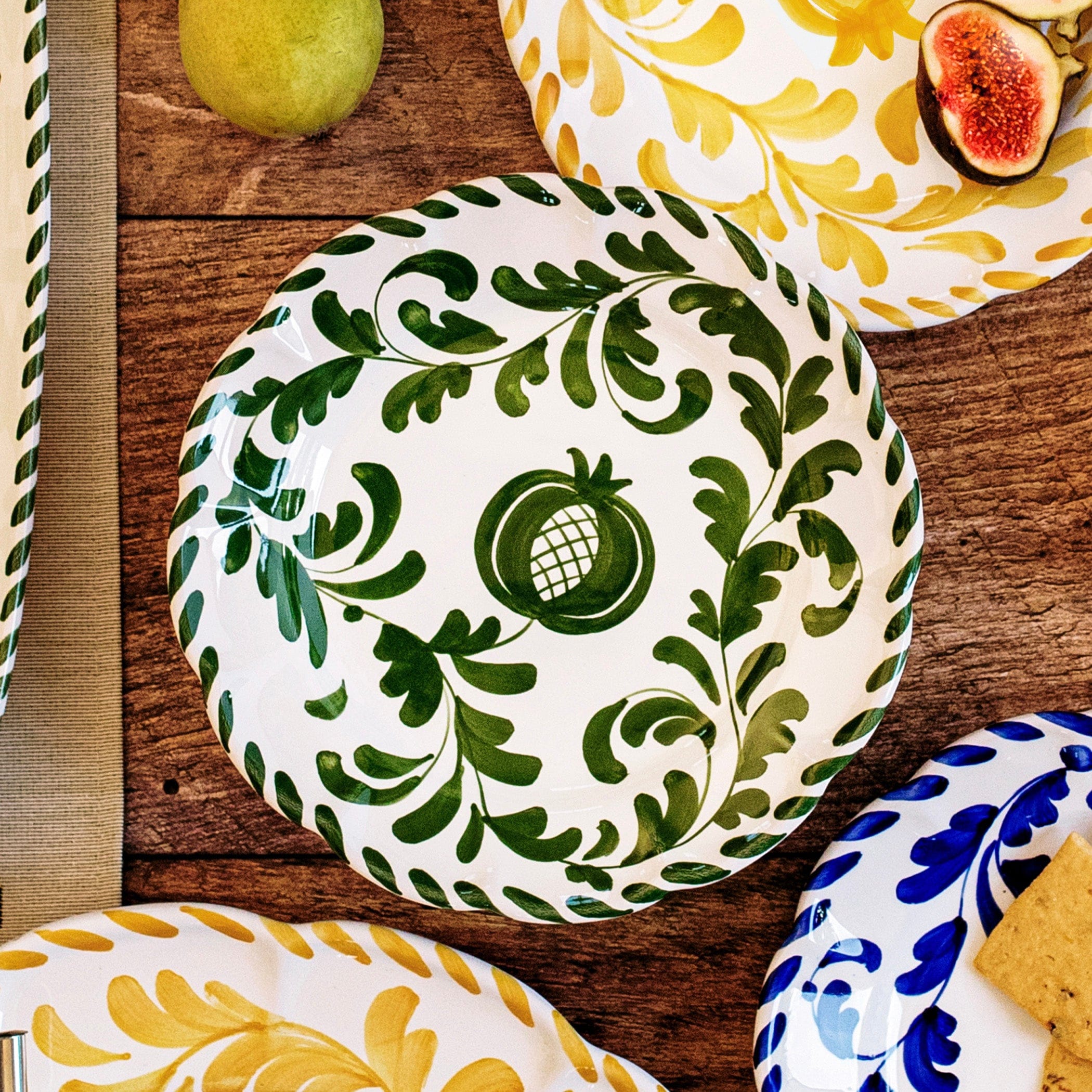 イタリア　ヴィエロリペア皿 Arezzo Green Salad Plate | VIETRI