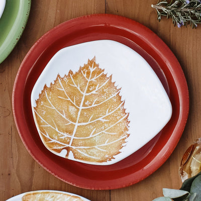 Autunno Birch Leaf Salad Plate