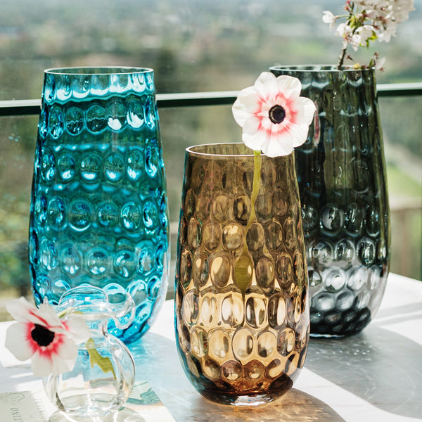 Bolla Glass Tortoise Small Pebbled Vase