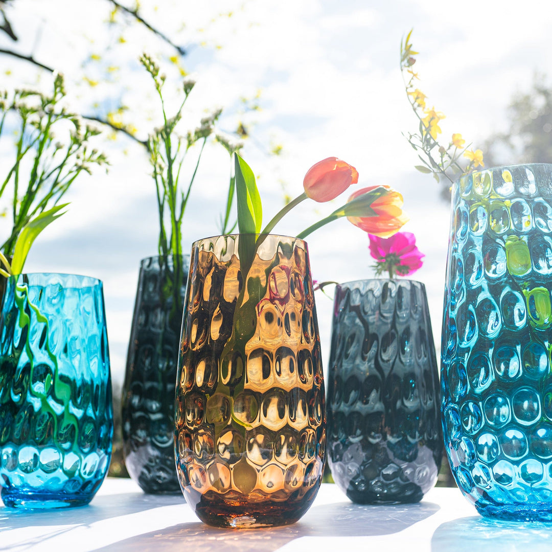 Bolla Glass Tortoise Small Pebbled Vase