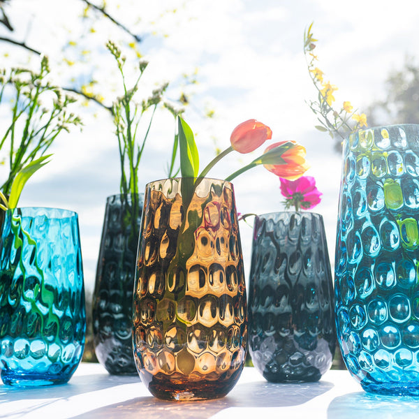 Bolla Glass Tortoise Small Pebbled Vase