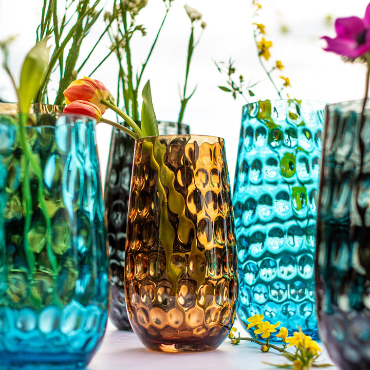 Bolla Glass Tortoise Small Pebbled Vase