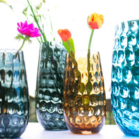 Bolla Glass Gray Medium Pebbled Vase