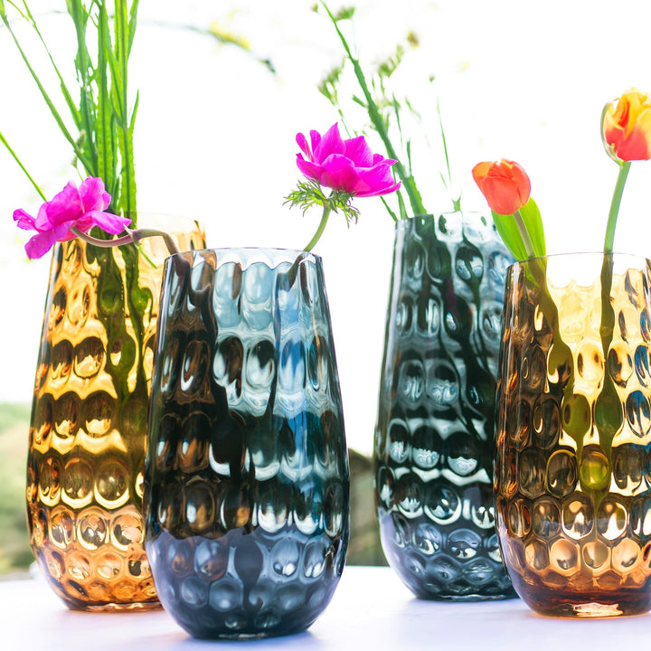 Bolla Glass Tortoise Medium Pebbled Vase