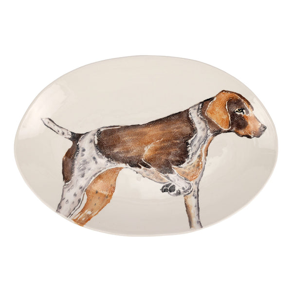 Cacciatore Pointer Shallow Oval Bowl – VIETRI