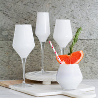 Contessa White Stemless Wine Glass