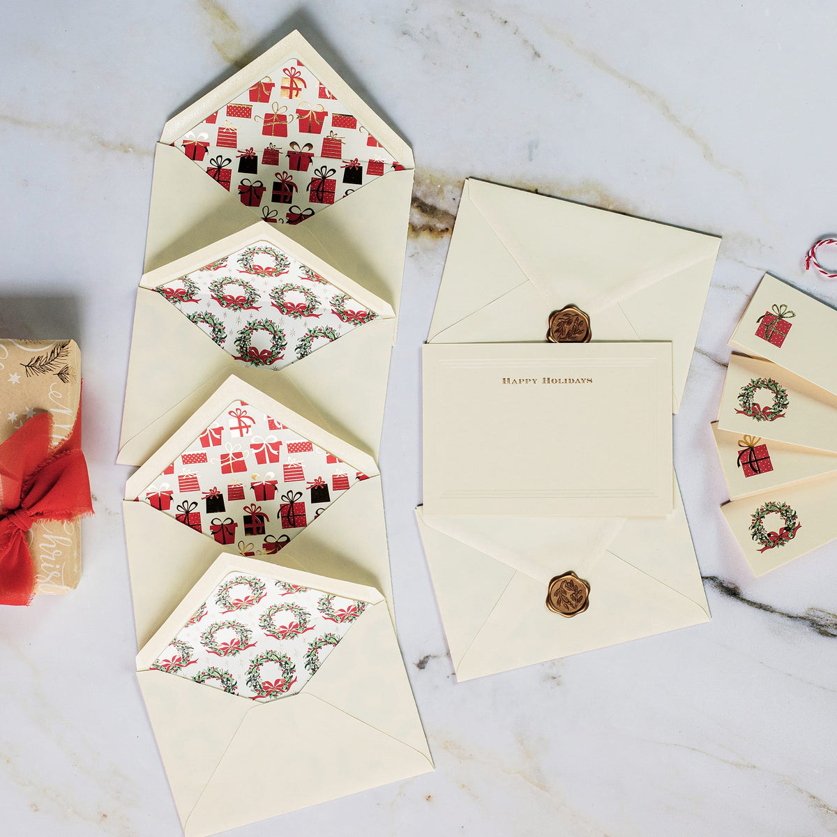 Carta Italiana Happy Holidays Notecard Set (Pack of 10)