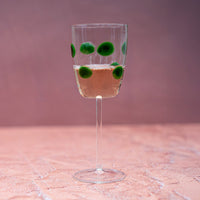 Drop Green Wine Glass