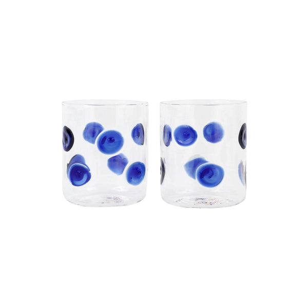 Drop Blue Double Old Fashioned - Set of 2