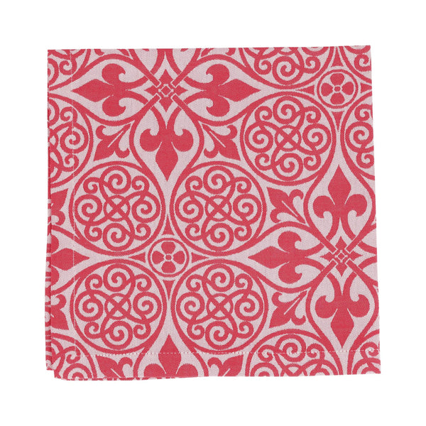 Damask Red Napkins - Set of 4