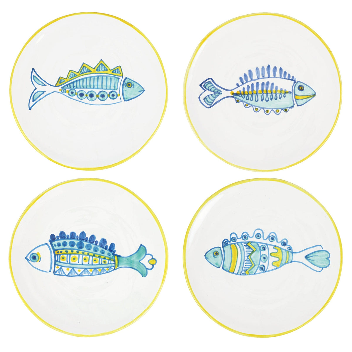 Elba's Fish Assorted Fish Salad Plates - Set of 4