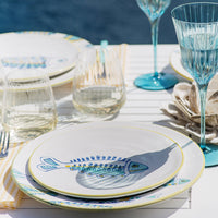 Elba's Fish Lined Fin Salad Plate
