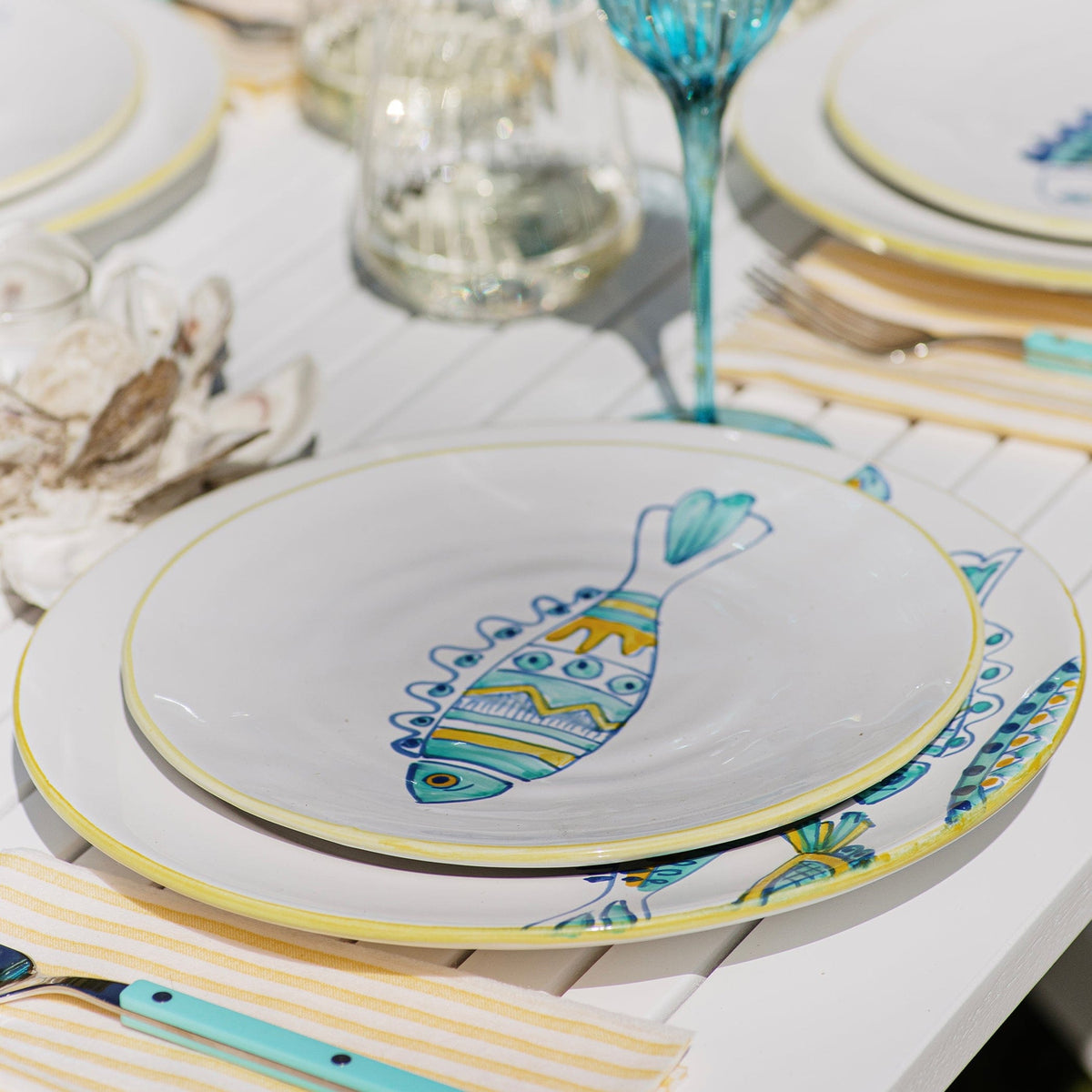 Elba's Fish Waved Fin Salad Plate