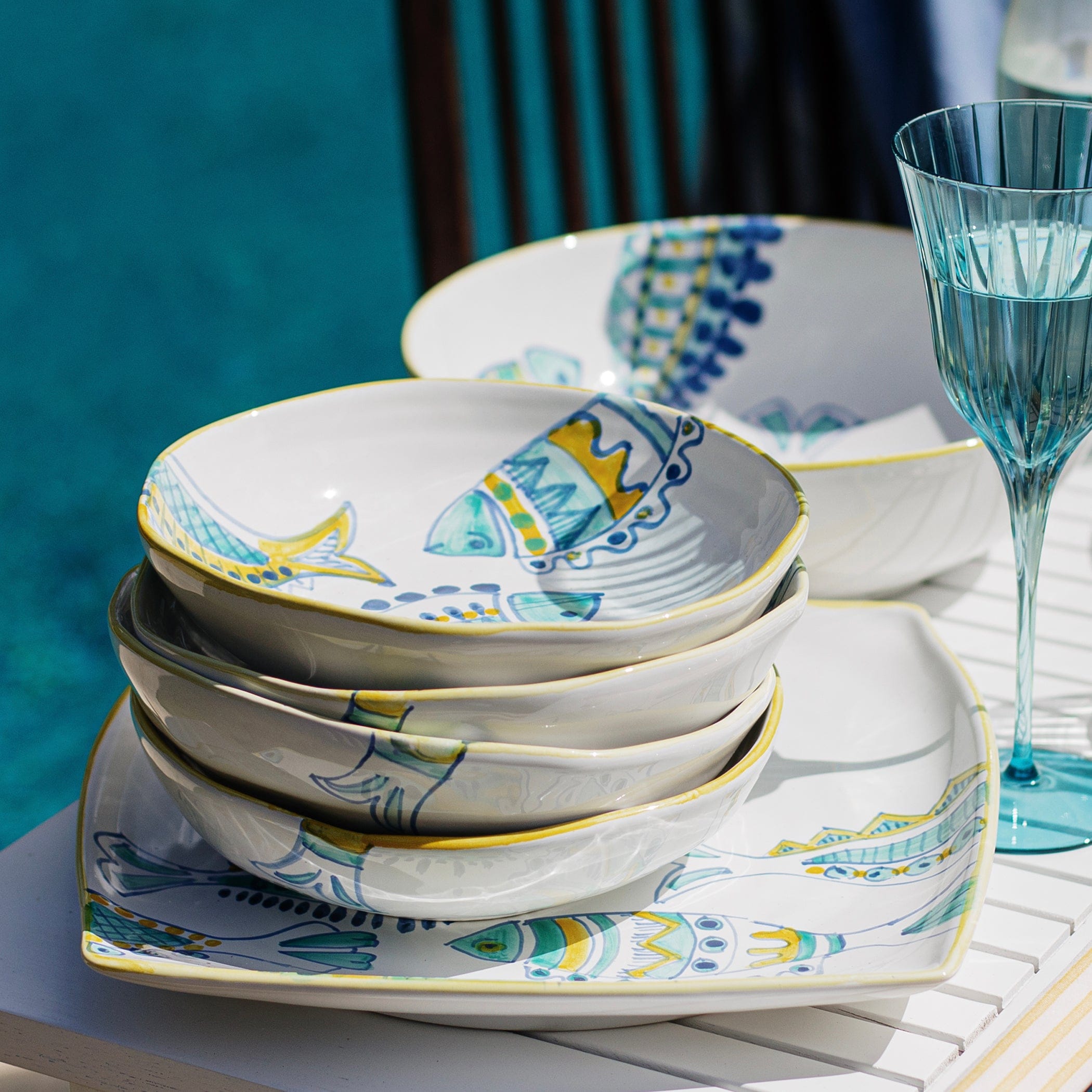 Elba's Fish Square Platter – VIETRI