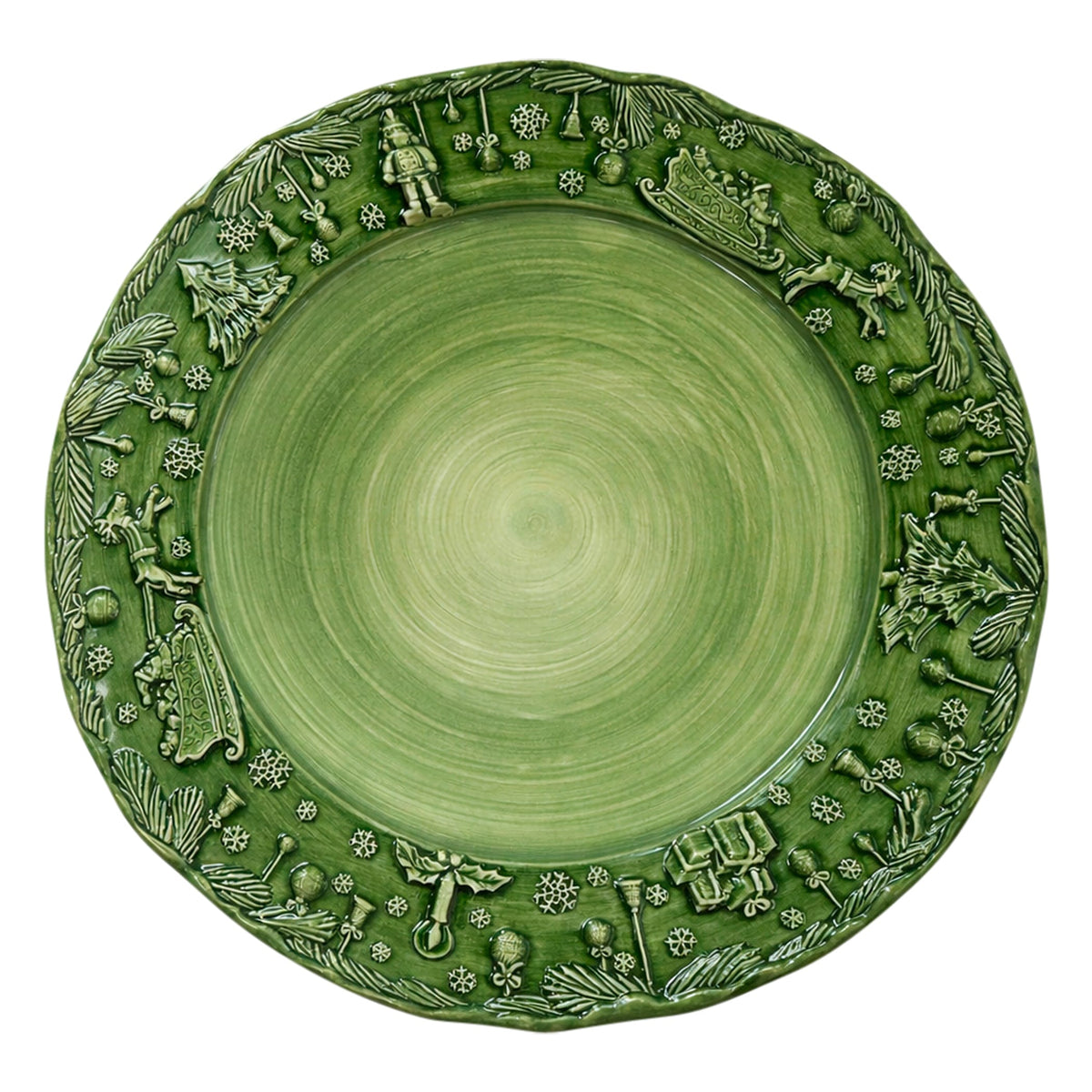 Fiabe di Natale Green Service Plate/Charger