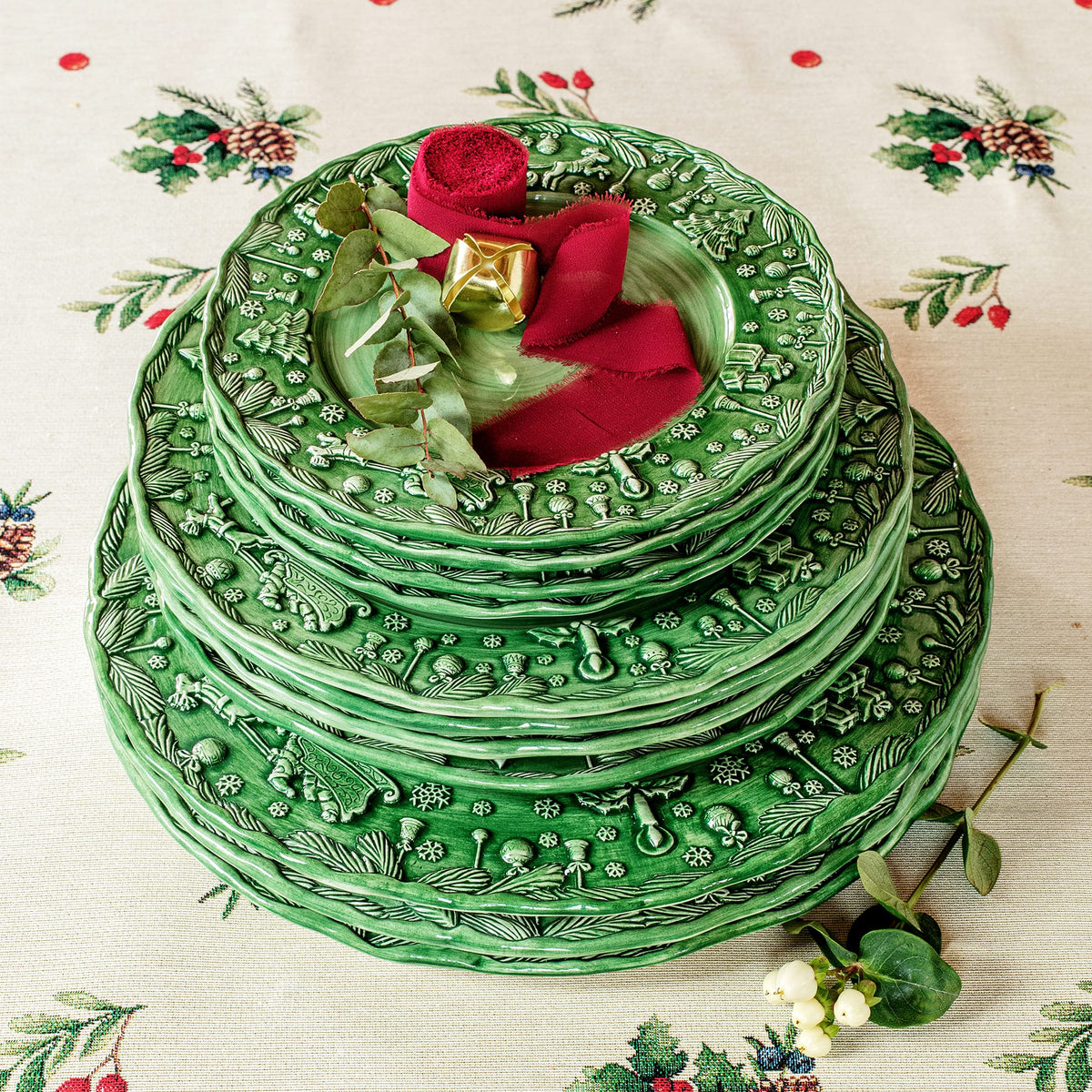 Fiabe di Natale Green Service Plate/Charger