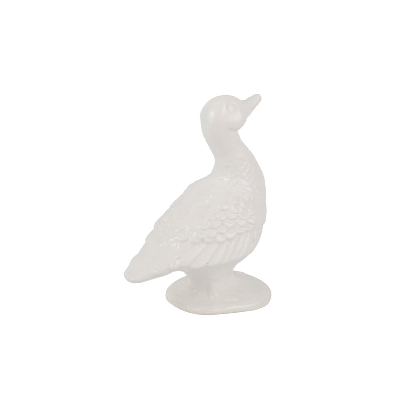 Figural Garden Duck - White
