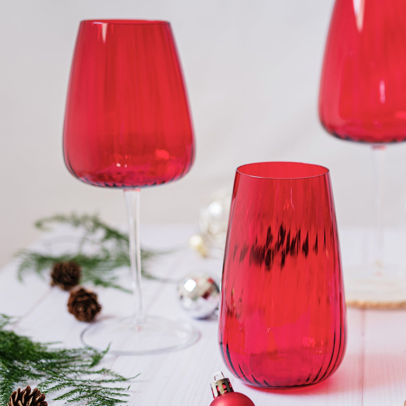 Francesca Red Water Glass