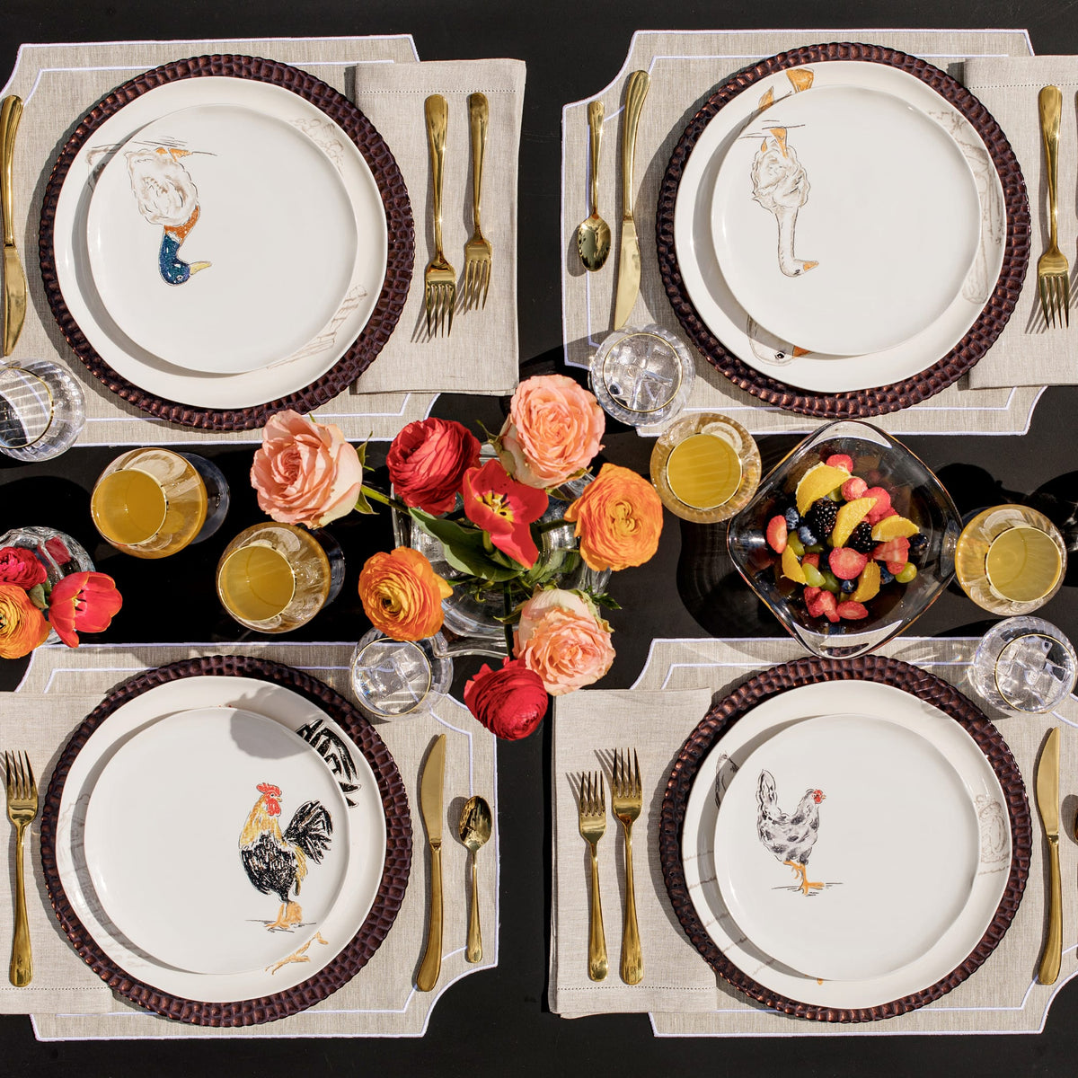 Fattoria Assorted Salad Plates - Set of 4