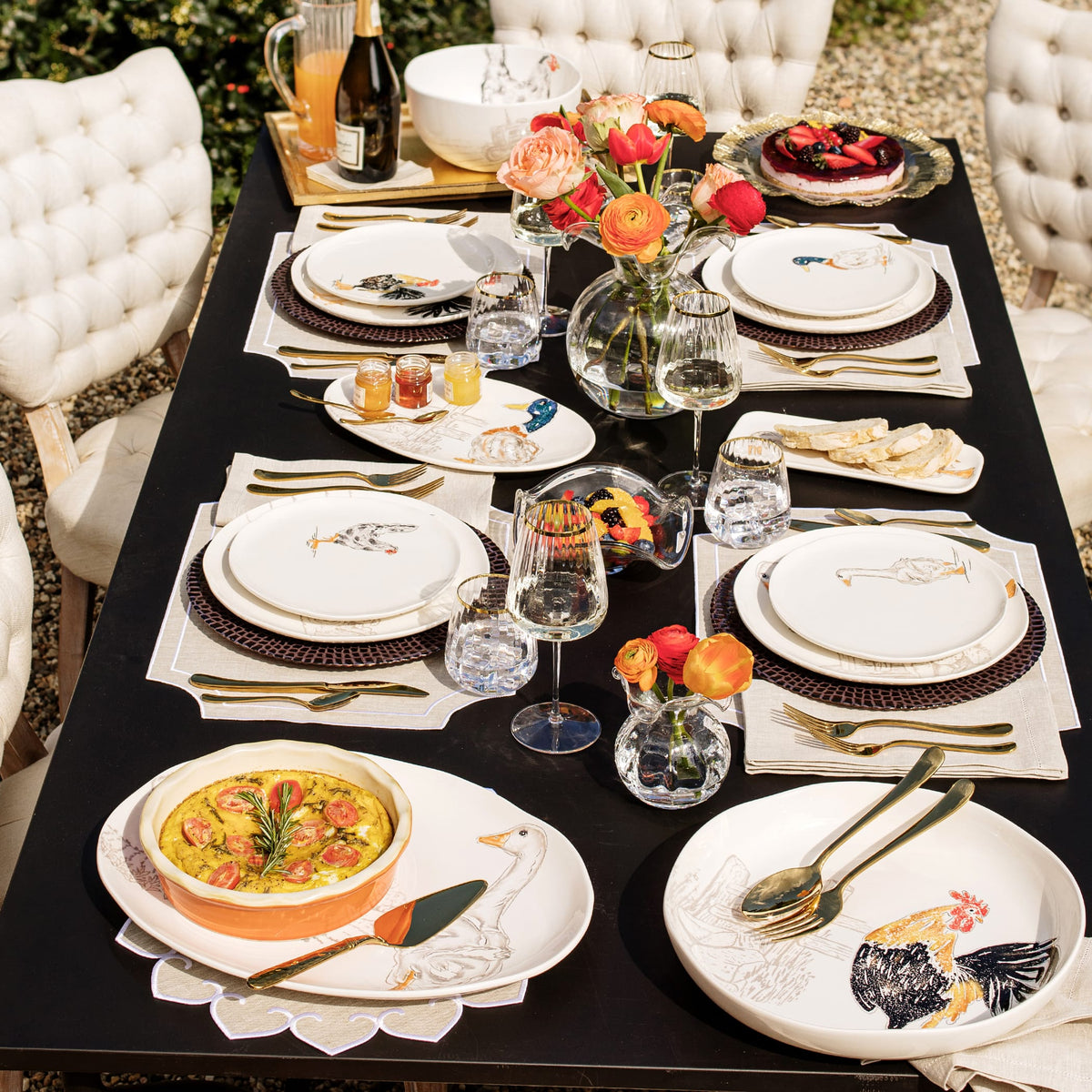 Fattoria Assorted Salad Plates - Set of 4