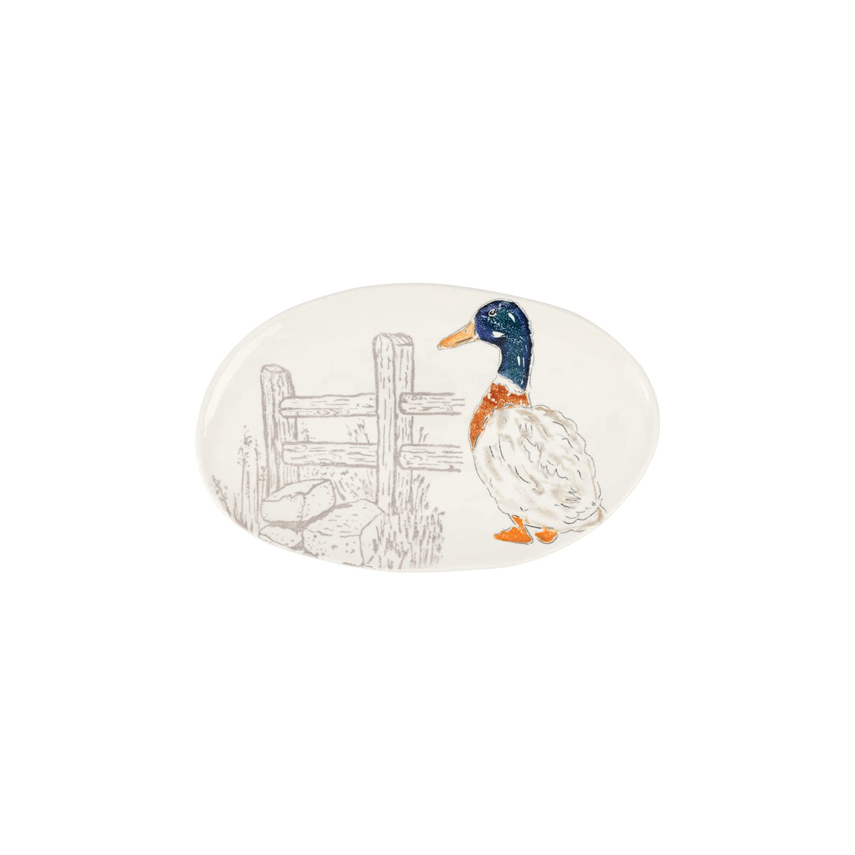 Fattoria Duck Small Oval Platter