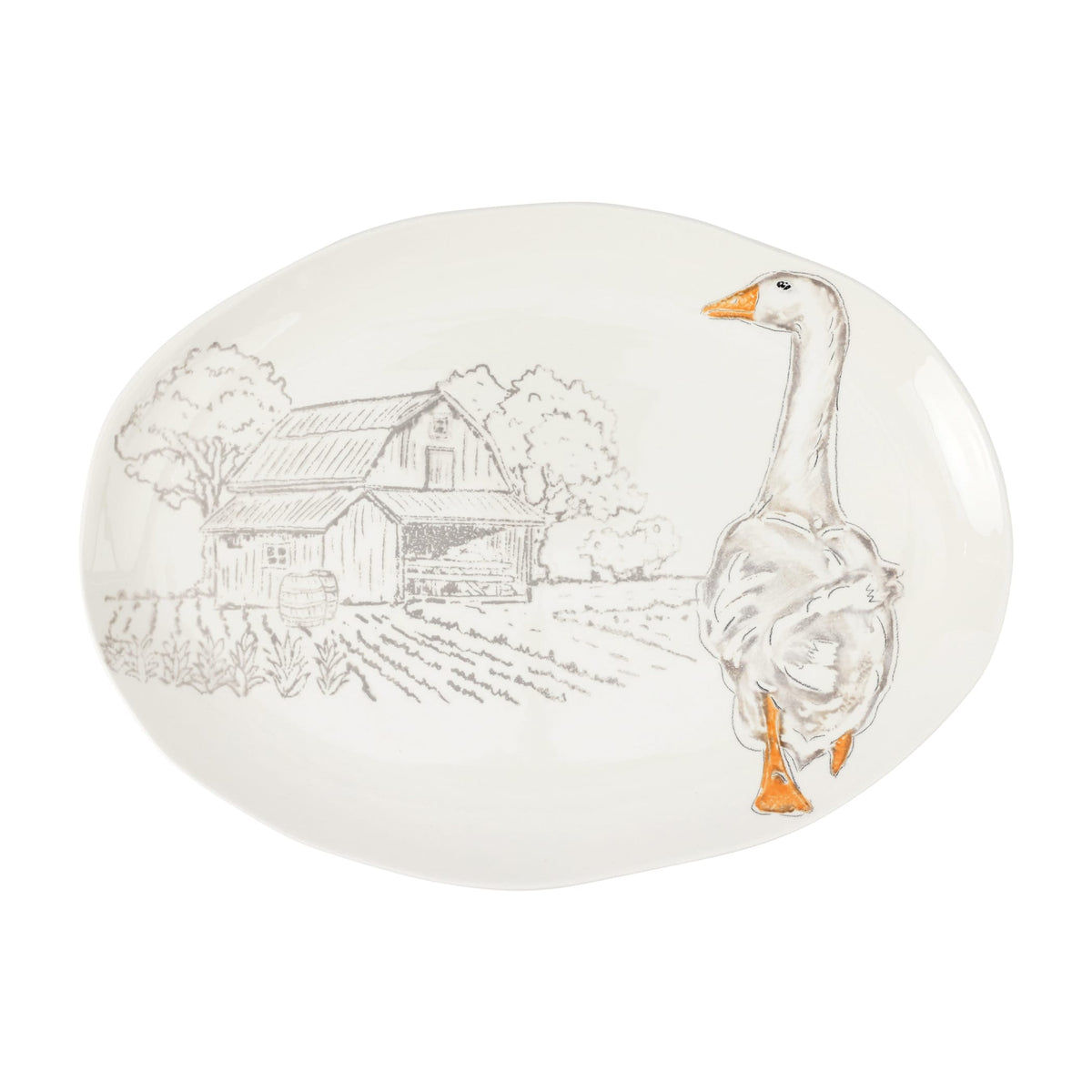 Fattoria Goose Large Oval Platter