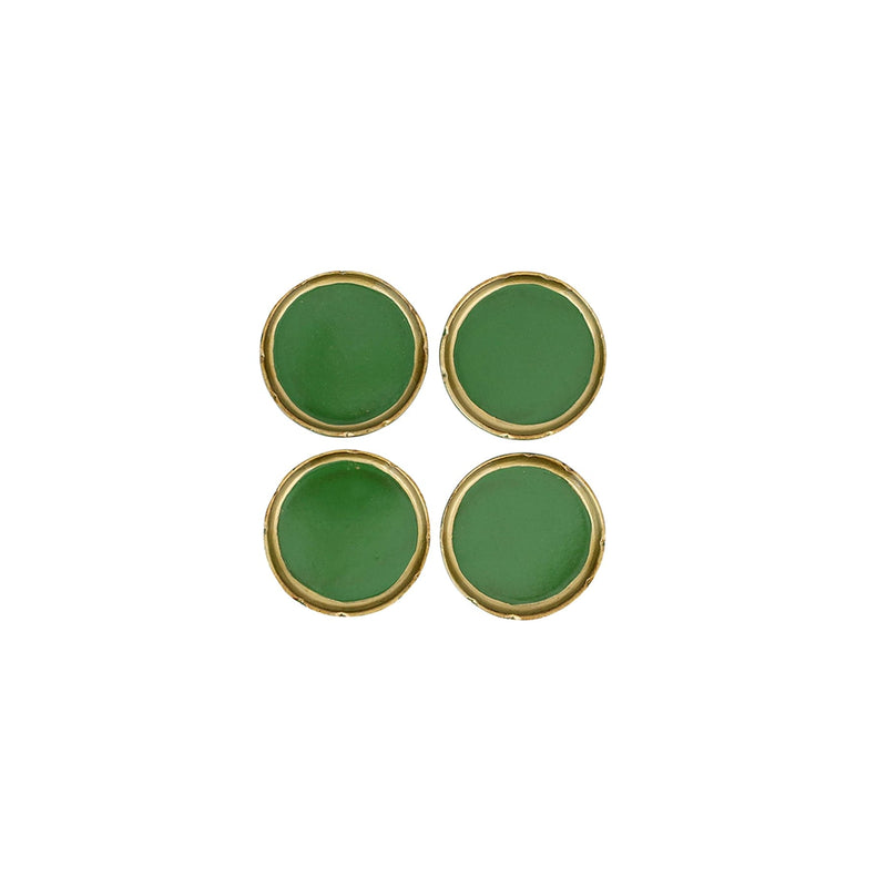 Florentine Wooden Accessories Green & Gold Coasters - Set of 4