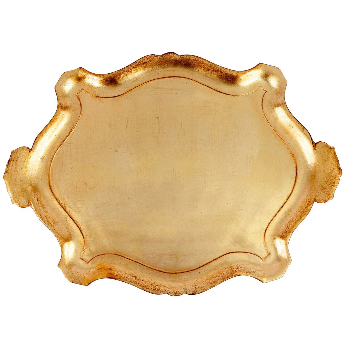 Florentine Wooden Accessories Gold Extra Large Oblong Tray