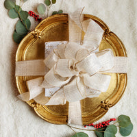 Florentine Wooden Accessories Gold Medium Round Tray