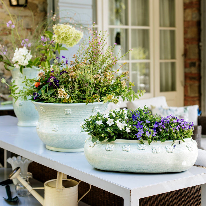 Giardino di Fiori Celadon Oval Planter