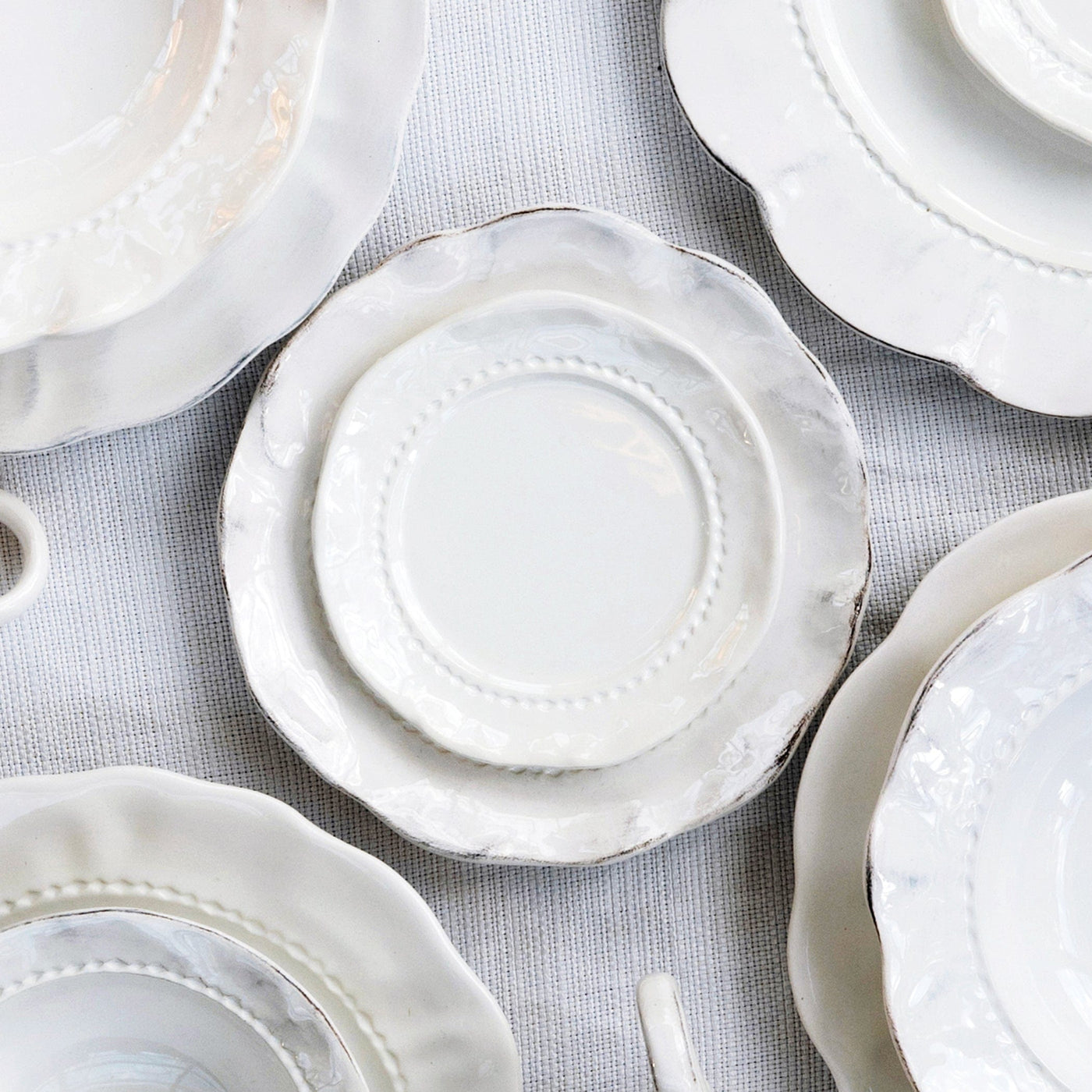 Giorno White Salad Plate