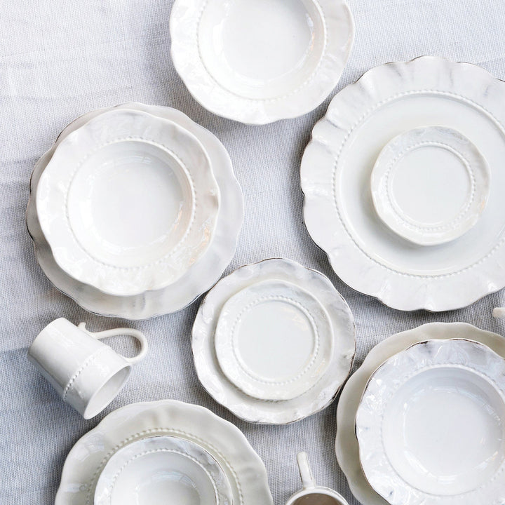 Giorno White Salad Plate